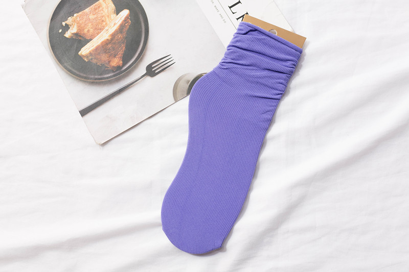 Spring Thin Socks Female Velvet Stockings Socks Female Fluorescent Color Slouch Socks